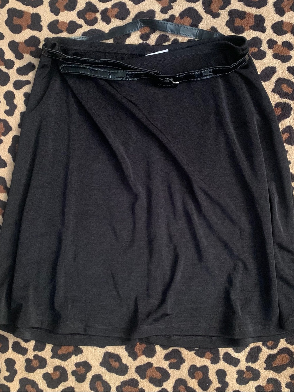 Sostanza 90s vintage black skirt with belt